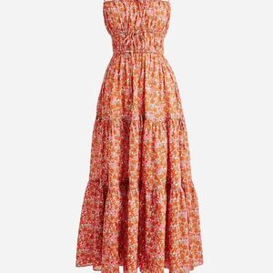 J. Crew Floral Maxi Dress - Red and Pink